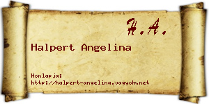 Halpert Angelina névjegykártya